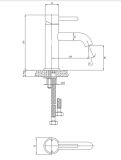 Bateria Umywalkowa 18cm Stojąca Chrom (głowica 35mm) Y Y1210STCR Omnires