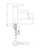 Bateria Umywalkowa 21cm Chrom (głowica 40mm) Y Y1213MAXCR Omnires