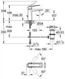 Bateria Umywalkowa, Rozmiar M Allure Brilliant 23029000 Grohe