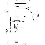 Bateria Umywalkowa Cuadro 00610101 Tres