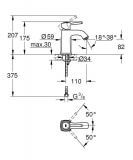 Bateria Umywalkowa, Rozmiar M Grandera Chrom / Złoty 23310IG0 Grohe