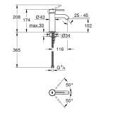 Bateria Umywalkowa, Rozmiar S Essence Brushed Warm Sunset 23590DL1 Grohe