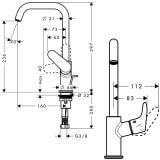 Bateria Umywalkowa Focus 31609000 Hansgrohe
