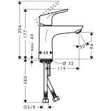 Bateria Umywalkowa Focus Comfort Zone 100 Bez Kompletu Odpływowego 31517000 Hansgrohe