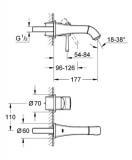 2-Otworowa Bateria Umywalkowa, Rozmiar S Grandera 19929000 Grohe