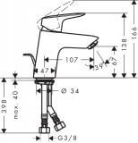 Bateria Umywalkowa Jednouchwytowa Logis 70 DN15  71070000  Hansgrohe