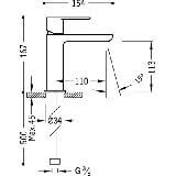 Bateria Umywalkowa Loft 20010301 Tres