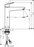 Bateria Umywalkowa Logis ComfortZone 190 Bez Kpl. Odpływowego 71091000  Hansgrohe