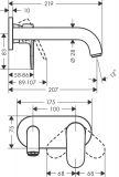 Bateria Umywalkowa Podtynkowa Vernis Shape 71578670 Hansgrohe