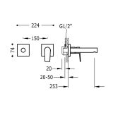 Bateria Umywalkowa Project 21120283Nm Czarny Mat Tres