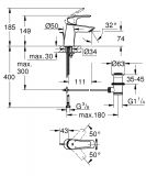 Bateria Umywalkowa Rozmiar S Eurosmart 23965003 Chrom Grohe
