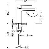 Bateria Umywalkowa Stojąca Jednouchwytowa Class  20510301 Tres