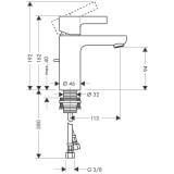 Bateria Umywalkowa Stojąca Metris S 31060000 Chrom Hansgrohe