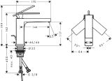 Bateria Umywalkowa Tecturis E 73010140 Brąz Szczotkowany Hansgrohe