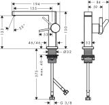 Bateria Umywalkowa Tecturis E 73021140 Coolstart Brąz Szczotkowany Hansgrohe