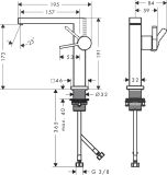 Bateria Umywalkowa Tecturis E 73040670 Coolstart Czarny Mat Hansgrohe