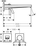 Bateria Umywalkowa Tecturis E 73051000 Chrom Hansgrohe
