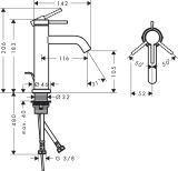 Bateria Umywalkowa Tecturis S 73310140 Brąz Szczotkowany Hansgrohe