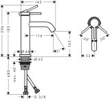 Bateria Umywalkowa Tecturis S 73311700 Biały Mat Hansgrohe
