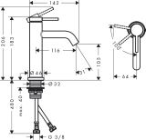 Bateria Umywalkowa Tecturis S 73312140 Coolstart Brąz Szczotkowany Hansgrohe