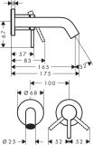 Bateria Umywalkowa Tecturis S 73350670 Czarny Mat Hansgrohe