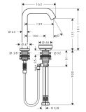 Bateria Umywalkowa Tecturis S 73353670 Coolstart Czarny Mat Hansgrohe