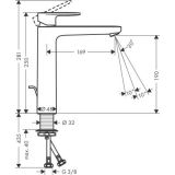 Bateria Umywalkowa Vernis Blend Czarny 71552670 Hansgrohe