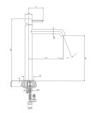 Bateria Umywalkowa Wysoka Nikiel Y Y1212NI Omnires