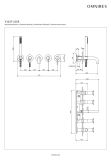 Bateria Wannowa 5-Otworowa Podtynkowa Y Chrom Y1237-1SCR Omnires