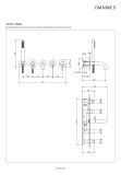 Bateria Wannowa 5-Otworowa Podtynkowa Y Grafit Y1237-1SGR Omnires