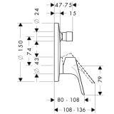 Bateria Wannowa Focus 31945000 Hansgrohe