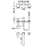 Bateria Wannowa  Loft Chrom 20016201 Tres