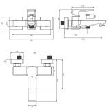 Bateria Wannowa Parma Czarny PM7430BL Omnires