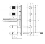 Bateria Wannowa Podtynkowa Złoty Szczotkowany Contour CT8037/1GLB Omnires