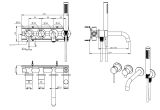 Bateria Wannowa Podtynkowa Fly 4-Otworowa Z Boxem I Zestawem Prysznicowym Chrom 03032CHR Emporia