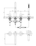 Bateria Wannowa Stojąca Y Miedz Y1232CP Omnires