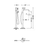 Bateria Wannowa Wolnostojąca Study 26247005AC Tres