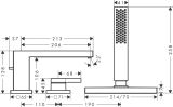 Bateria Wannowa Tecturis E 73443700 Biały Mat Hansgrohe
