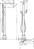 Bateria Wannowa Tecturis E 73445670 Czarny Mat Hansgrohe