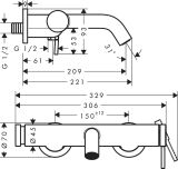 Bateria Wannowa Tecturis S 73422670 Czarny Mat Hansgrohe