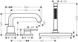 Bateria Wannowa Tecturis S 73447140 Brąz Szczotkowany Hansgrohe