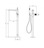 Bateria Wannowa Wolnostojąca Złoty Szczotkowany Contour CT8033GLB Omnires