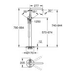 Bateria Wannowa Wolnostojąca Essence Phantom Black 25248KF1 Grohe