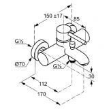 Bateria Wannowo-Natryskowa Bozz DN 15 386910576 Kludi