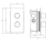 Bateria Wannowo-Prysznicowa Termostatyczna Contour Miedz Szczotkowana CT8036CPB Omnires