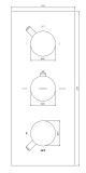Bateria Wannowo-Prysznicowa Termostatyczna Y Chrom Y1238/KROCR Omnires