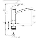 Bateria Zlewozmywakowa Focus E2 DN15 Chrom 31806000 Hansgrohe