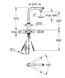 Bateria Zlewozmywakowa Z Funkcją Smartcontrol Essence Phantom Black 31892KF0 Grohe