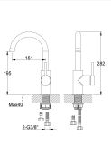 Bateria Umywalkowa AXEL QB150A Kohlman