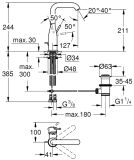 Bateria Umywalkowa Rozmiar L Essence 24174DA1 Grohe